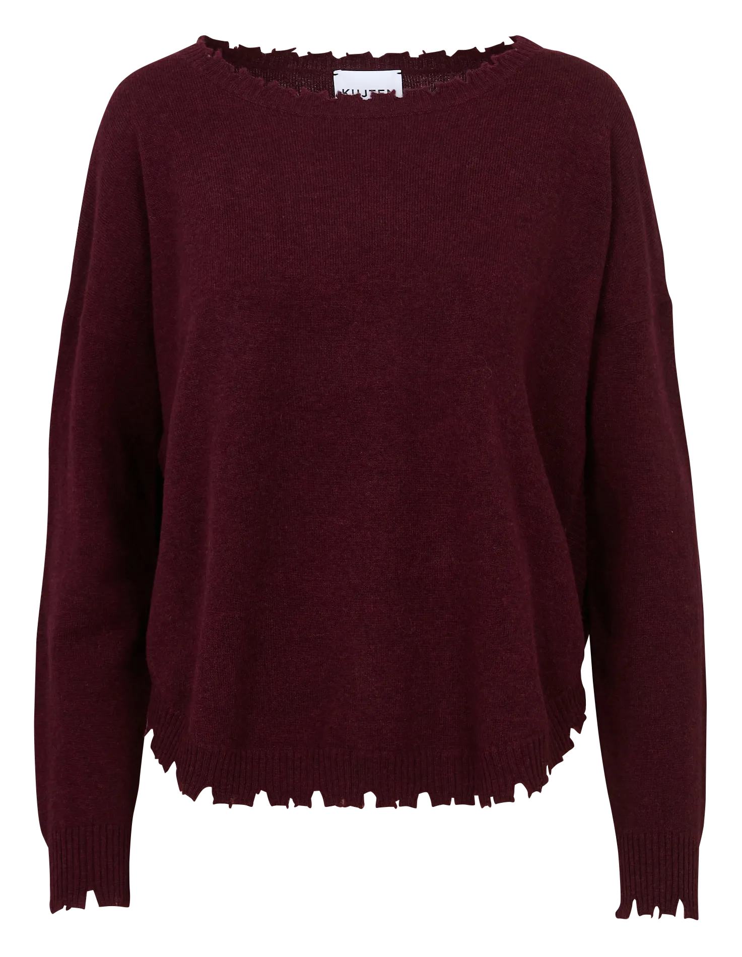 Pull oversize en cachemire maillé Rouge MELA