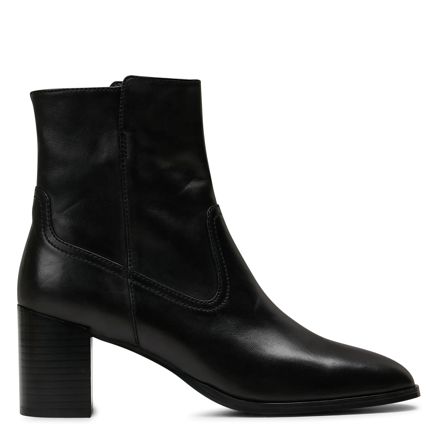 Bottines à talons en cuir Noir RUSTY