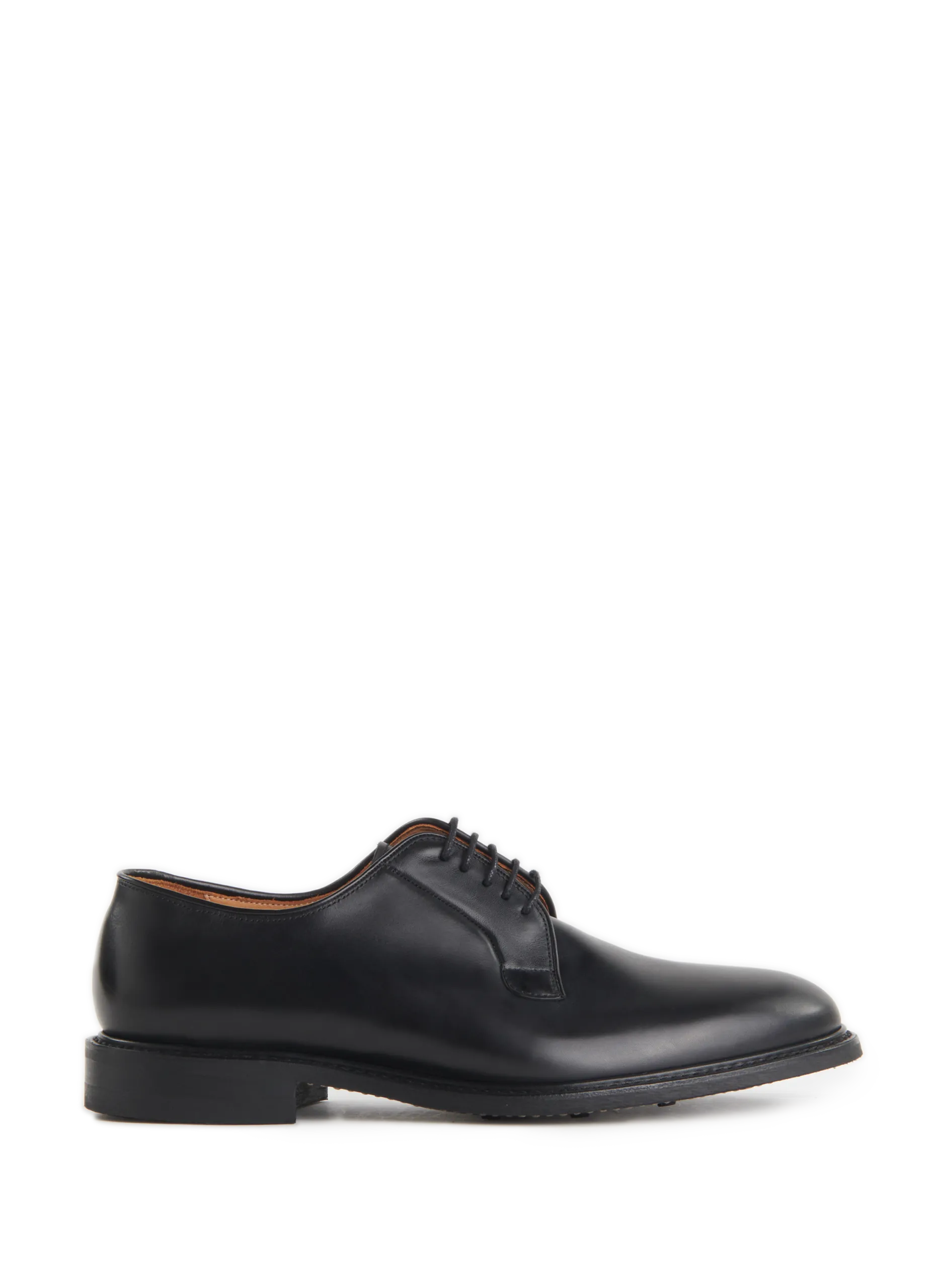 Mocassins Richelieu unis en cuir Noir