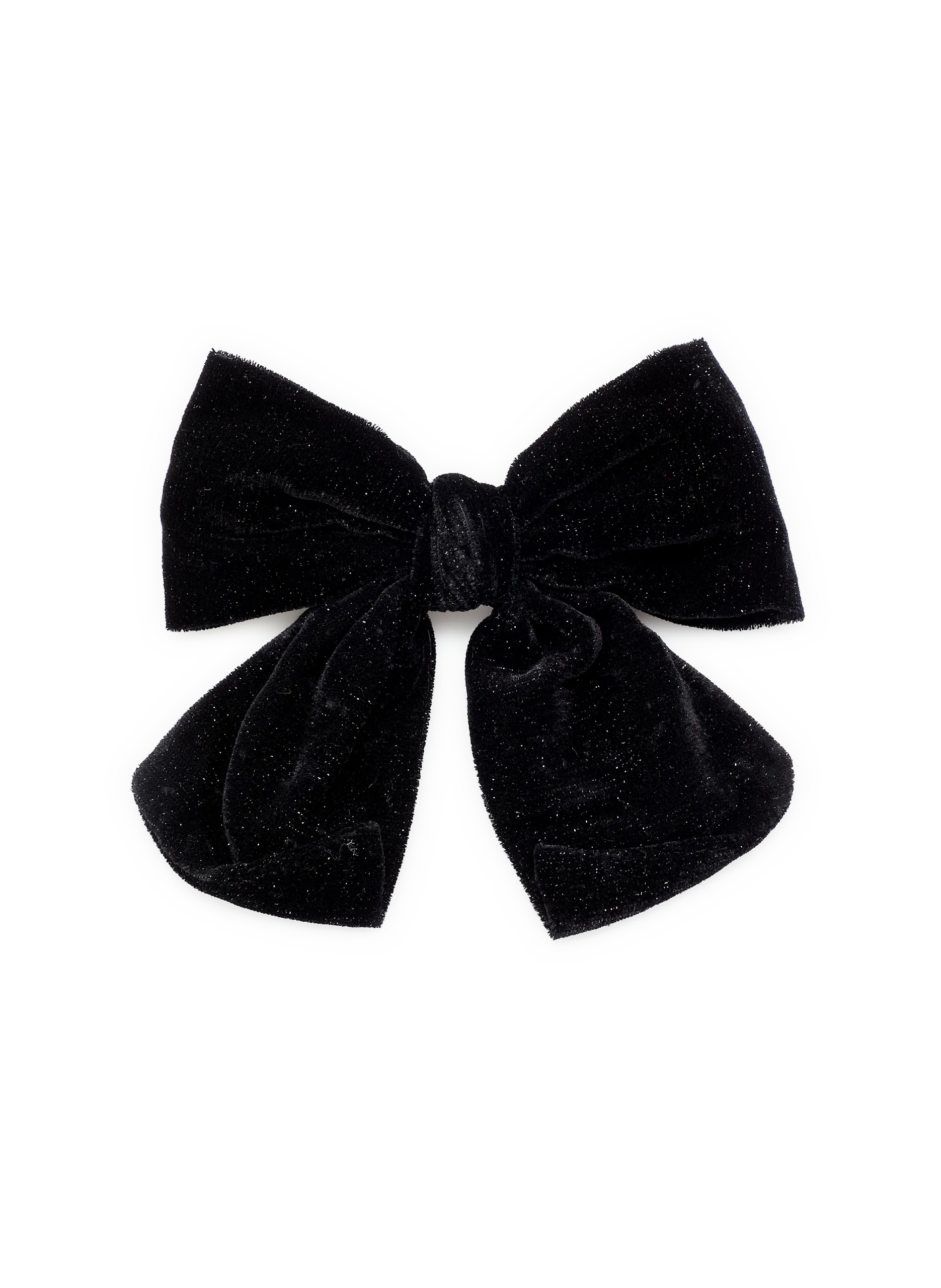 Barette en velours Noir