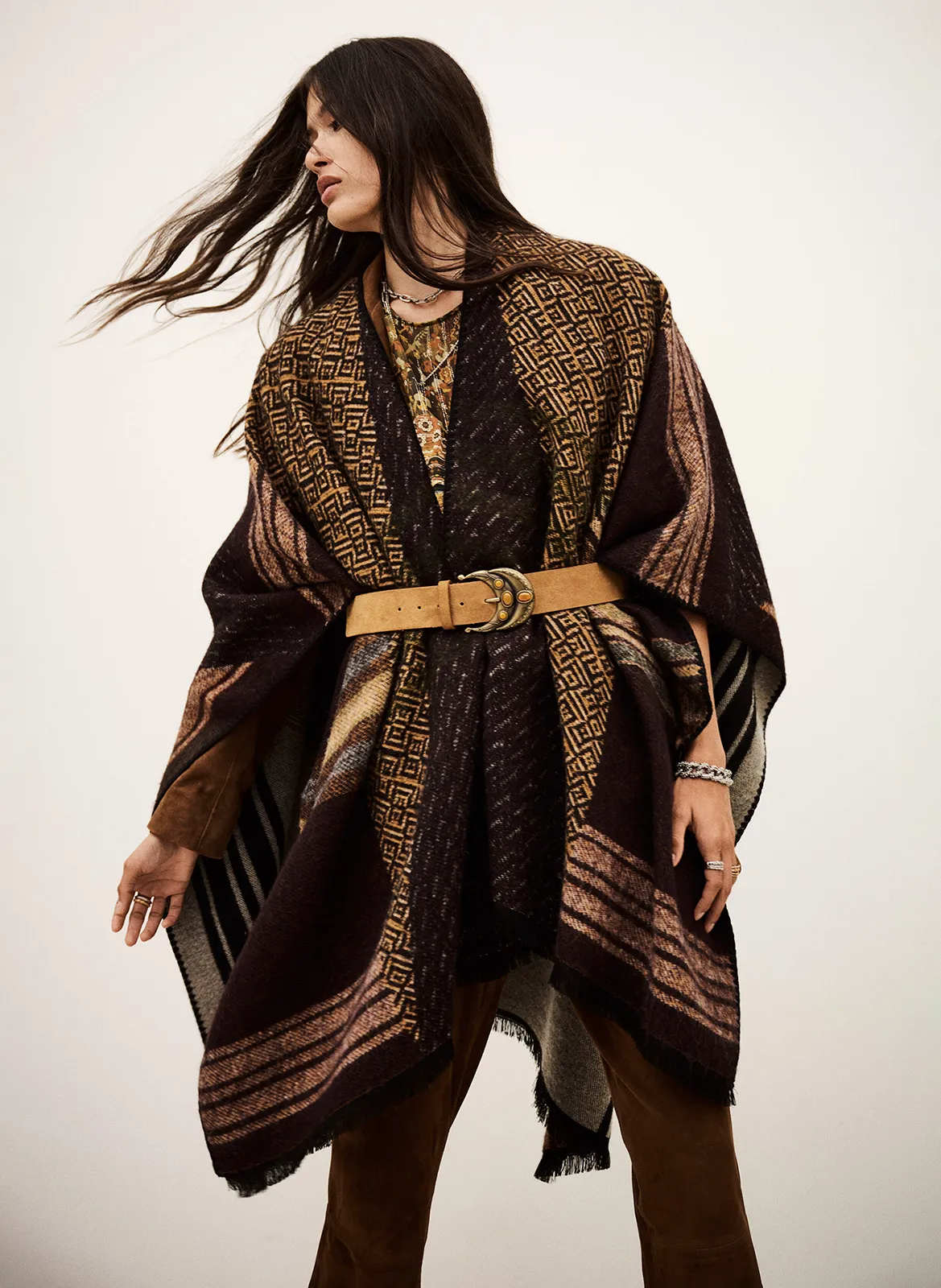 Poncho imprimé Multicolore PANAMA