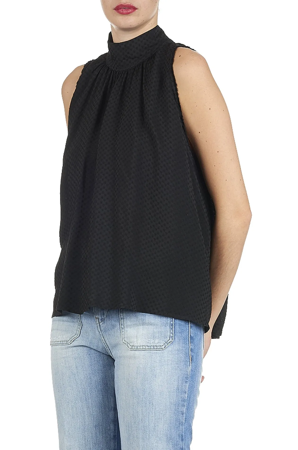 Top évasée en avec ouverture dos Noir