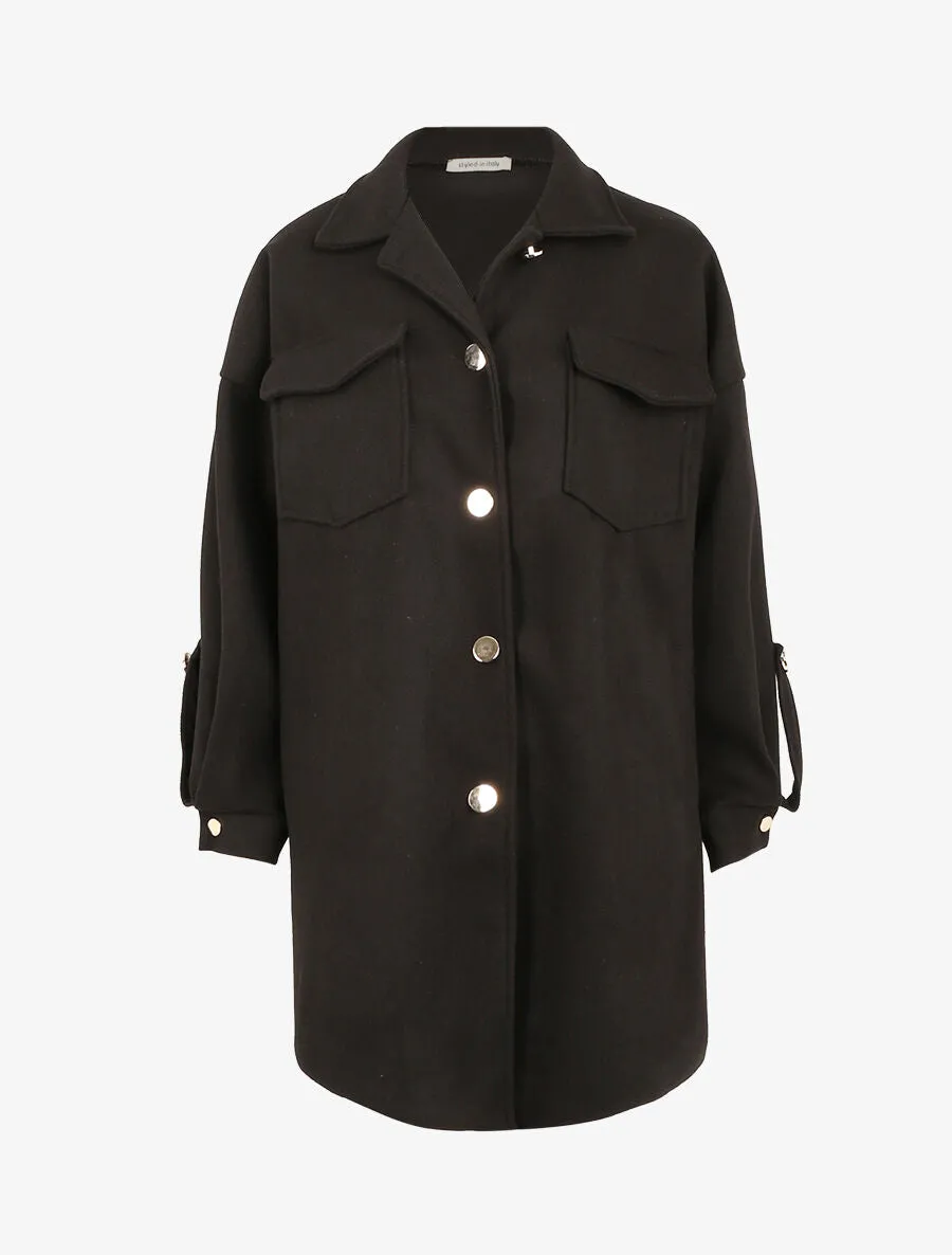 Veste à détails dorés - Noir