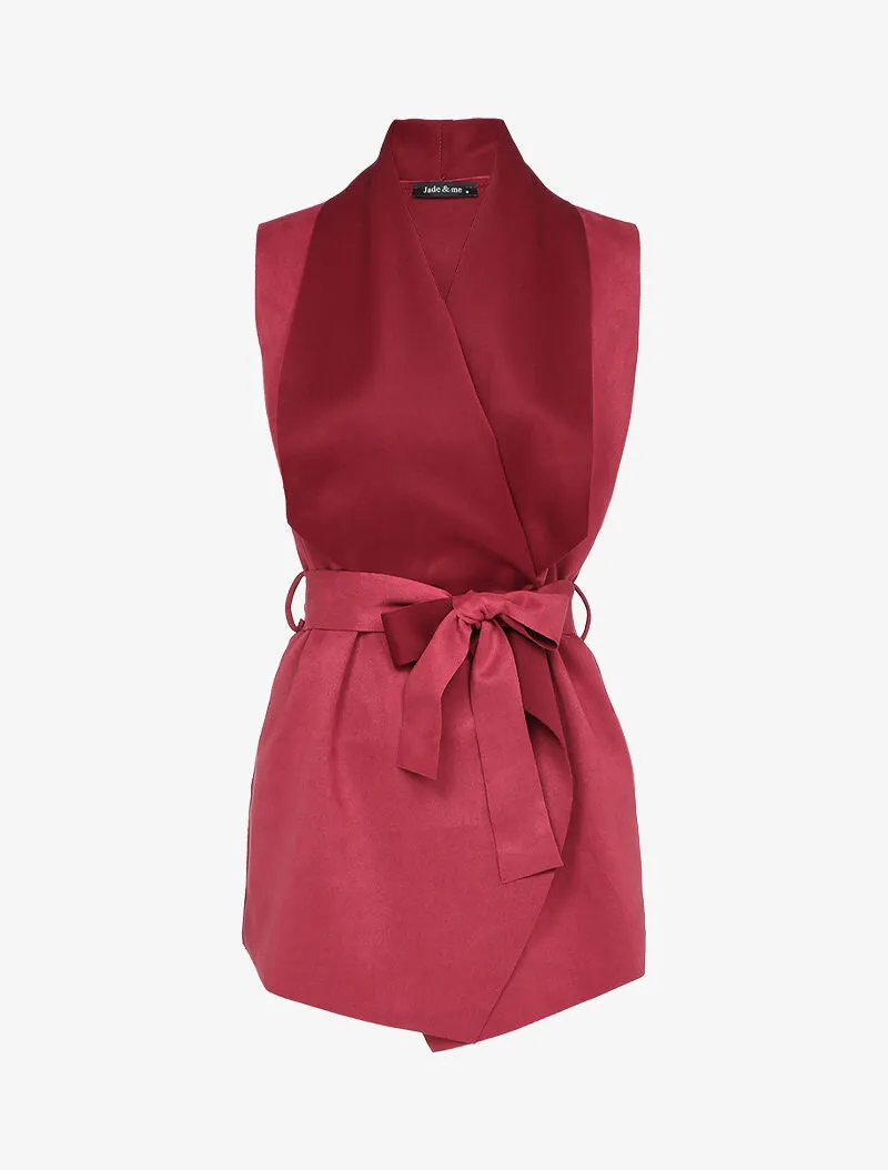 Veste en suédine sans manches - Bordeaux