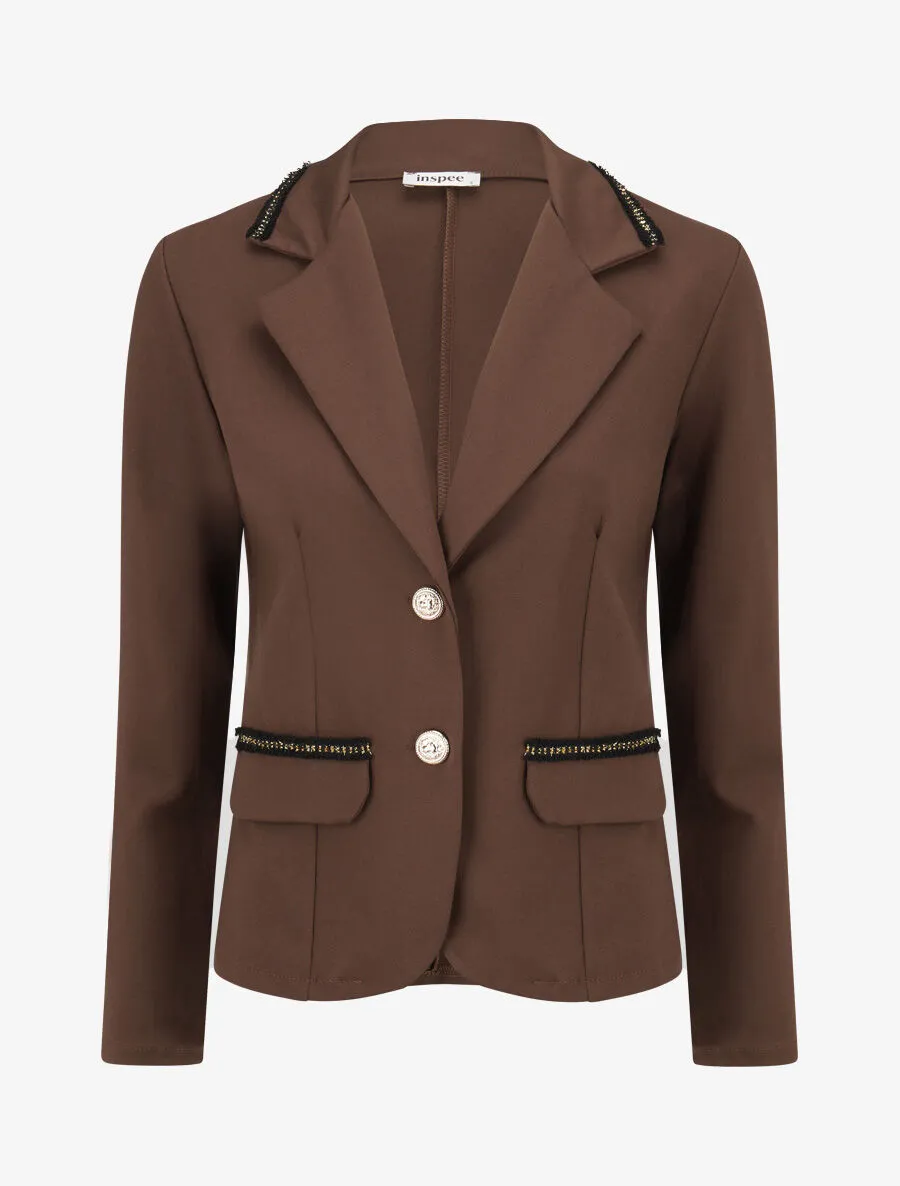 Veste à détails irisés - Marron