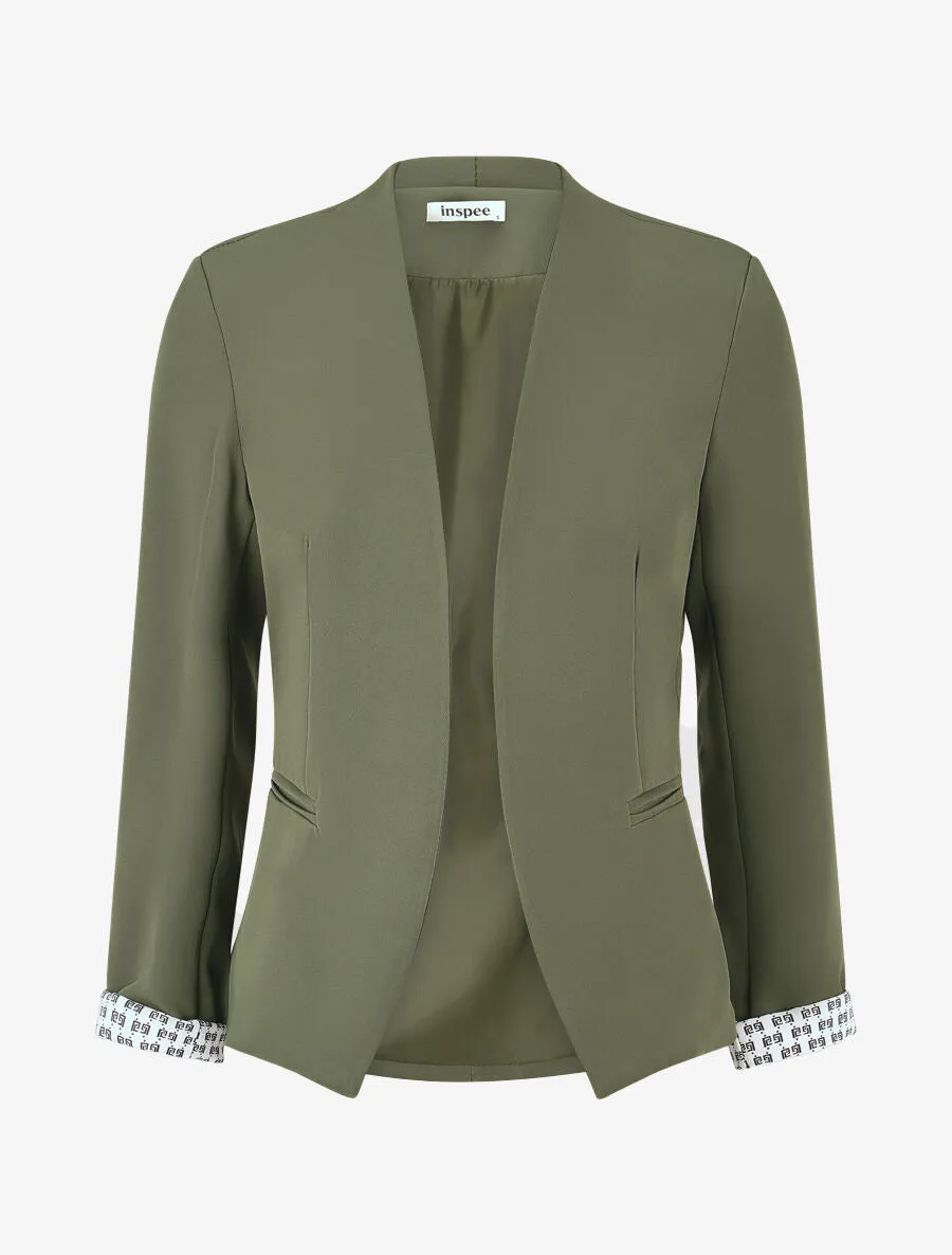 Veste droite à épaulettes - Kaki