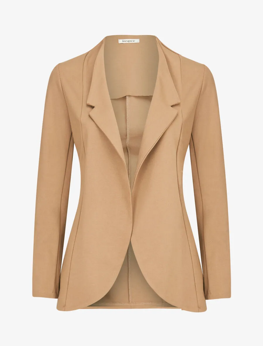 Veste à col biseauté - Taupe