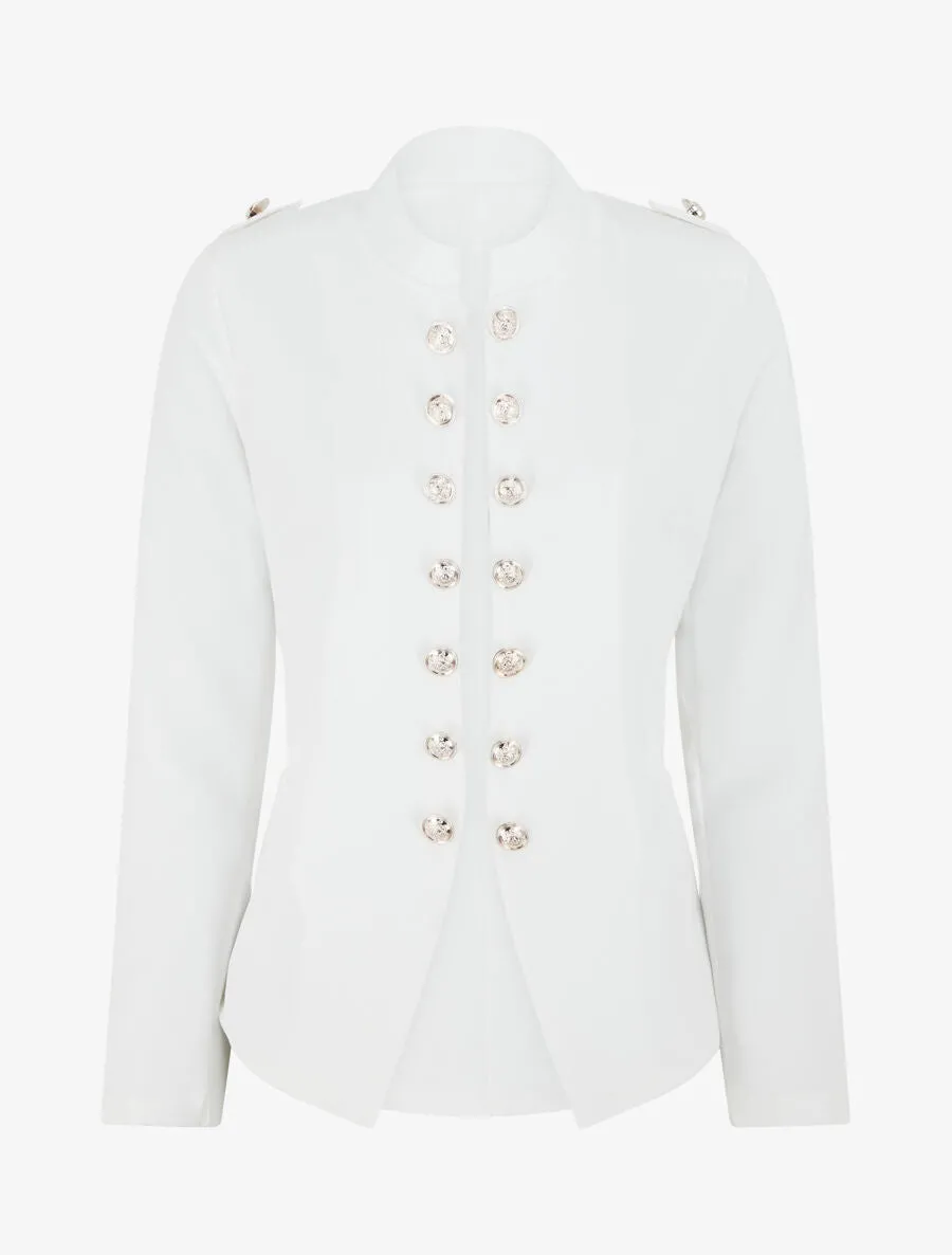 Veste droite style officier - Blanc