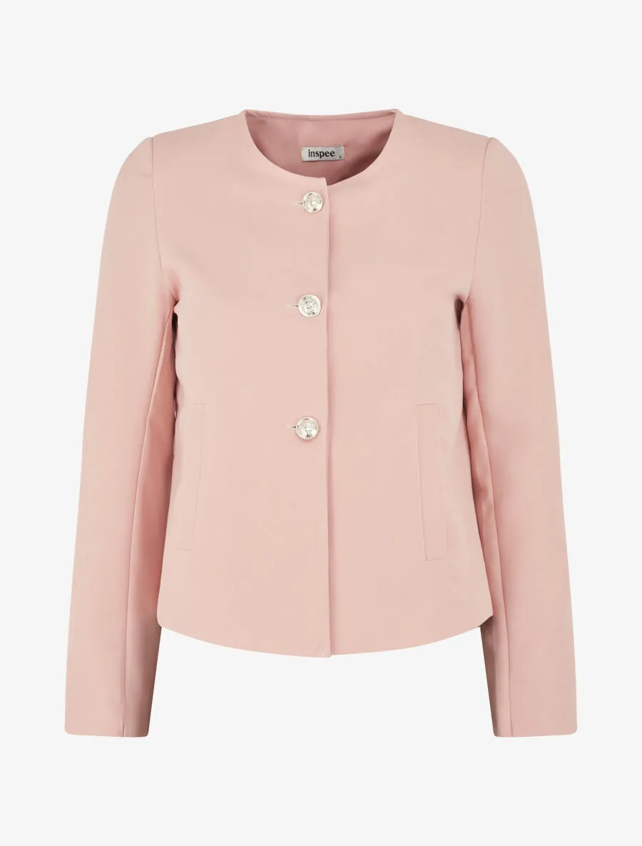 Veste courte à boutons stylisés - Rose