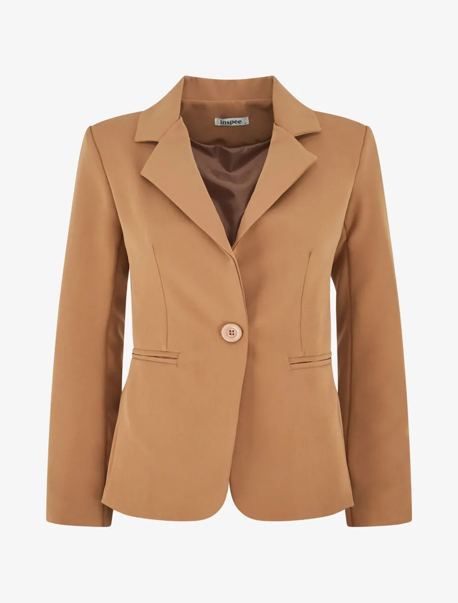 Veste mi-longue classique - Beige foncé
