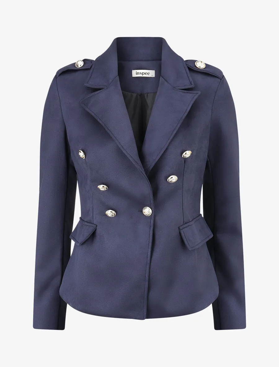 Veste mi-longue style officier - Marine