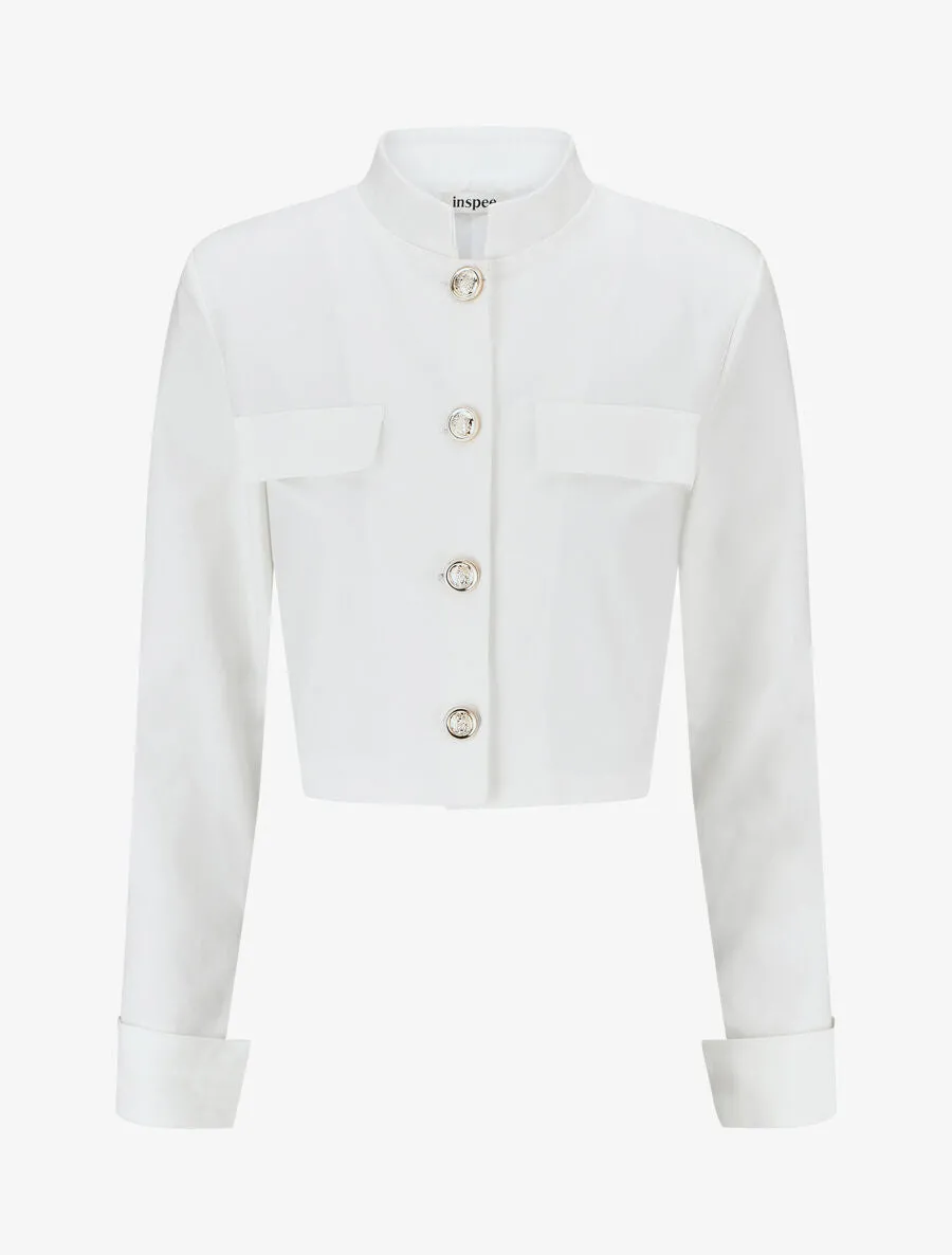 Veste courte boutonnée - Blanc