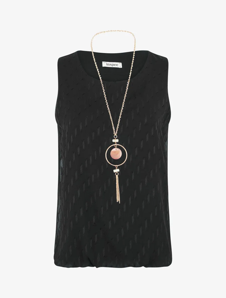 Top uni coupe boule - Noir