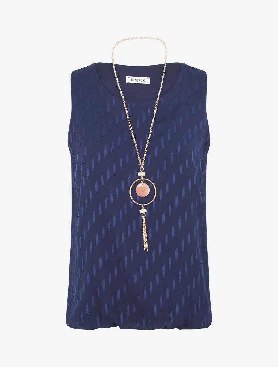 Top uni coupe boule - Marine