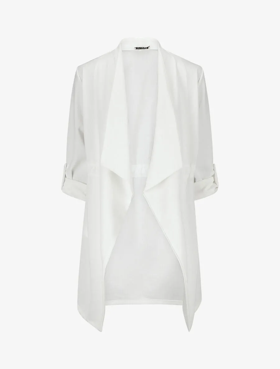 Veste légère à manches retroussables - Blanc