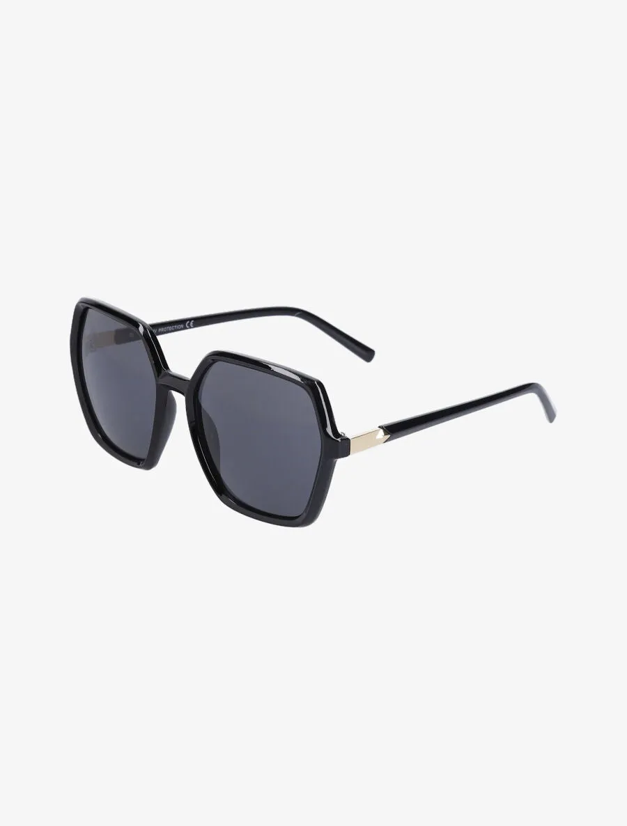 Lunettes de soleil oversize forme carrée - Noir