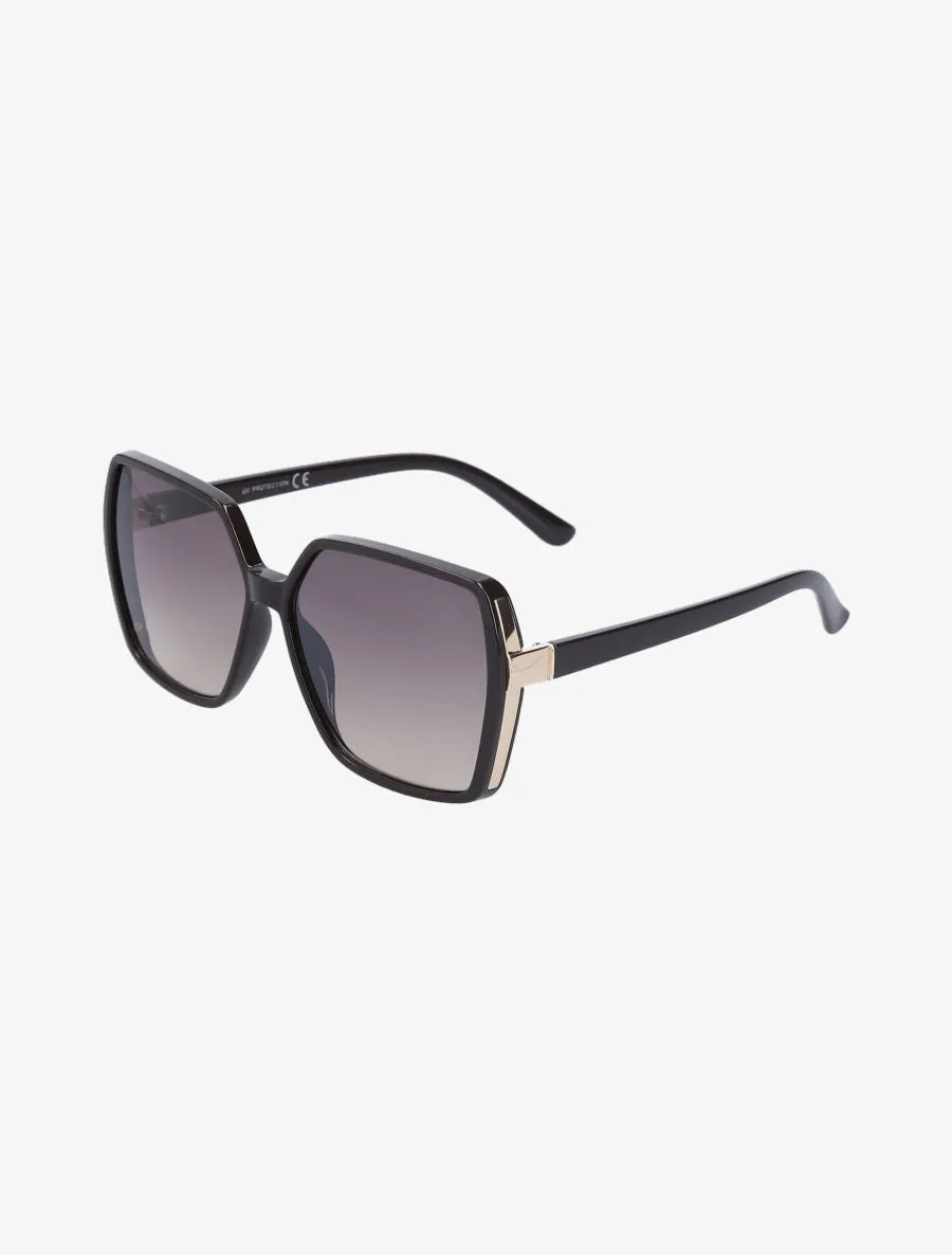 Lunettes de soleil carrés oversize - Marron
