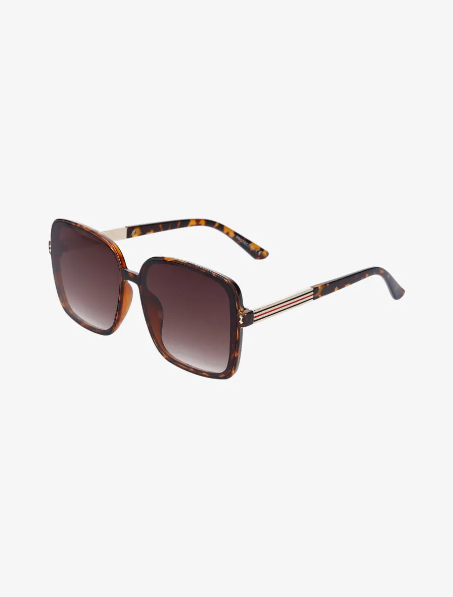 Lunettes de soleil carrés oversize - Léopard