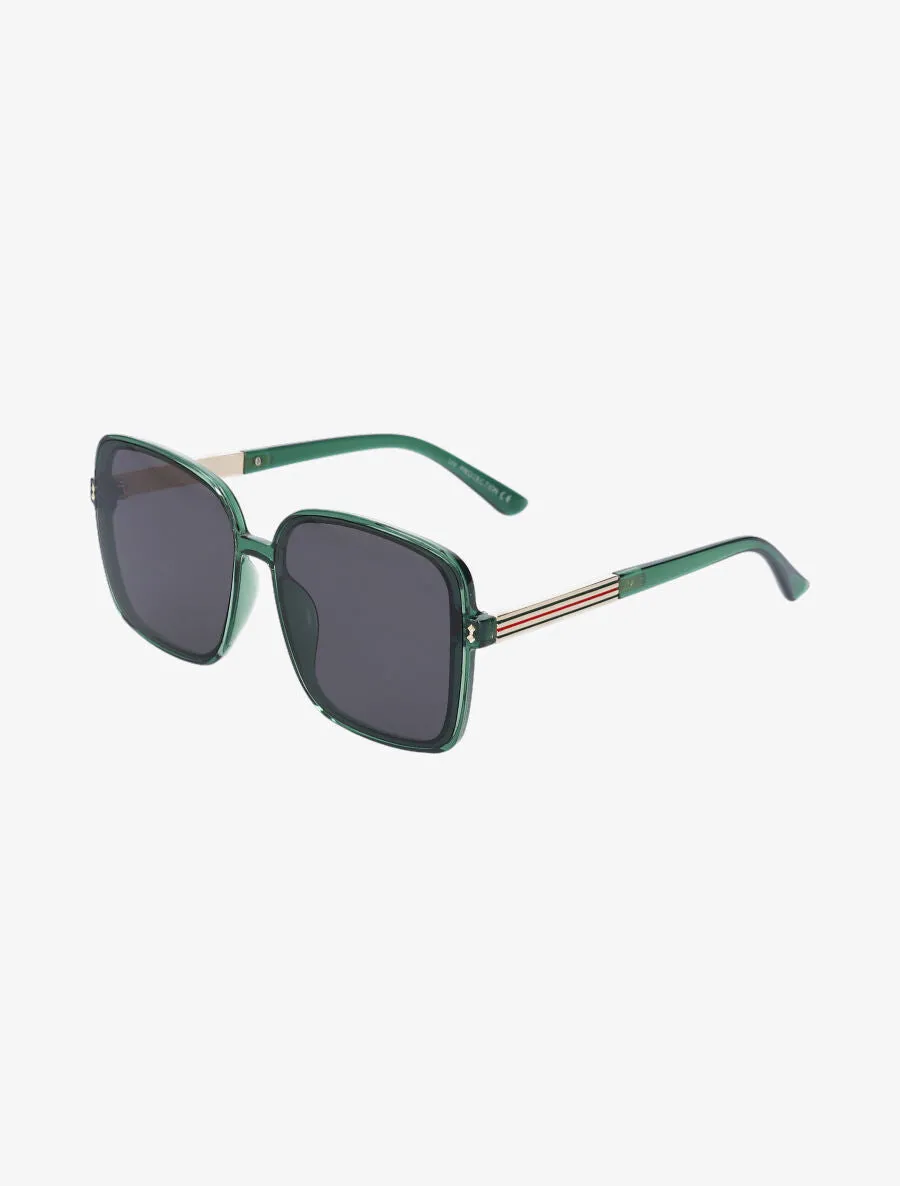 Lunettes de soleil carrés oversize - Vert