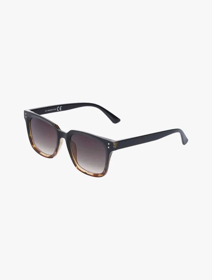 Lunettes de soleil wayfarer - Noir/léopard