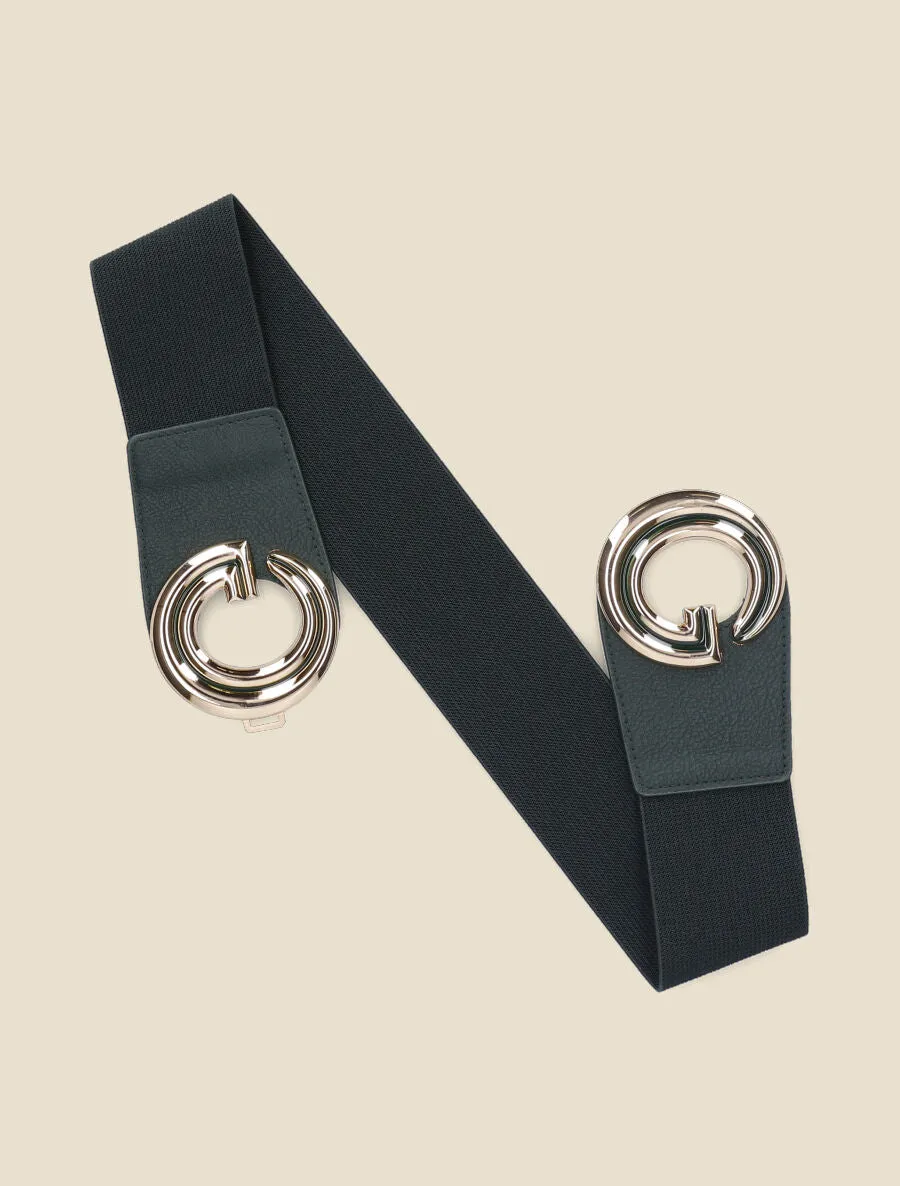 Ceinture élastiquée à boucle G - Vert sapin