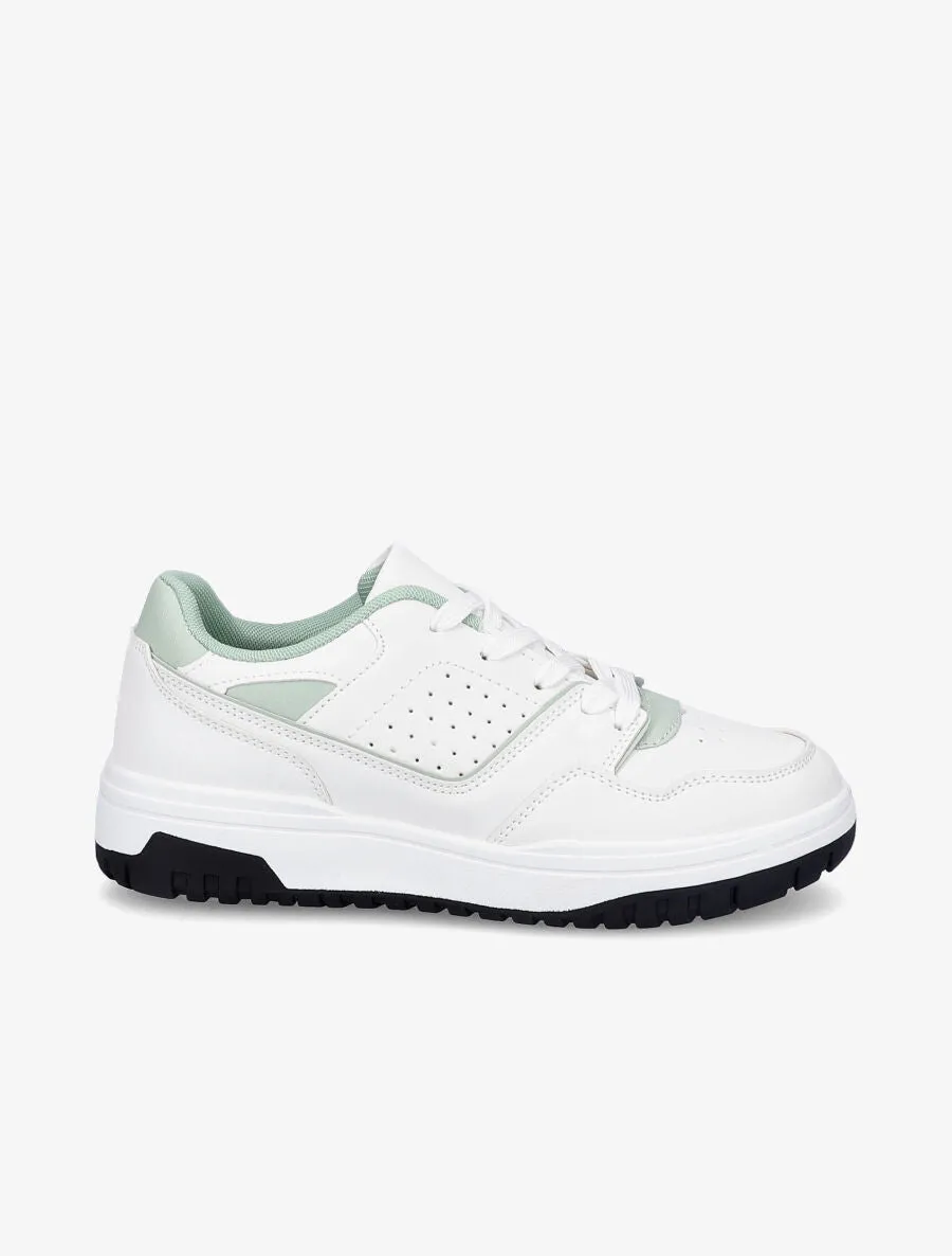 Baskets bicolores - Vert