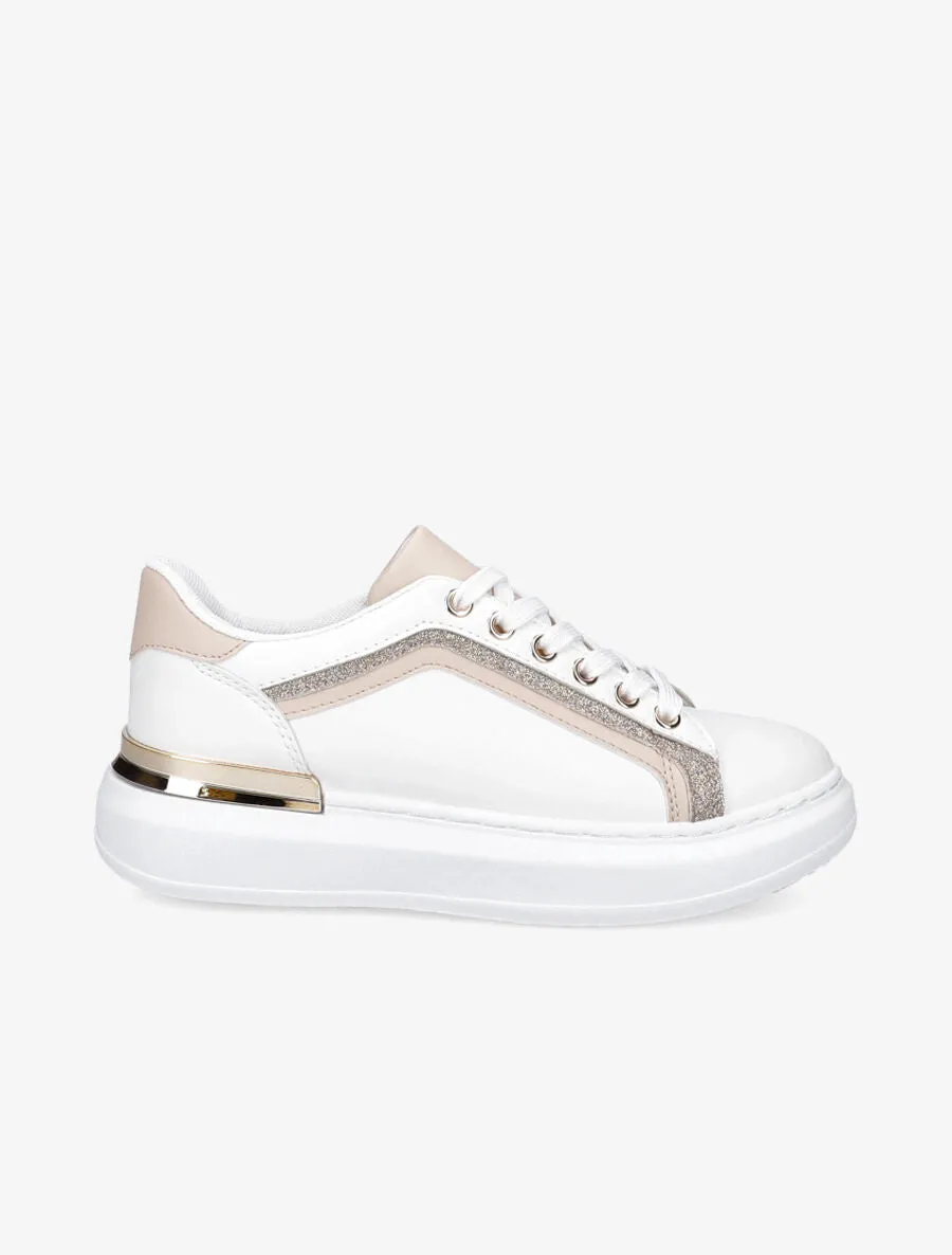 Baskets à liseré à paillettes - Or