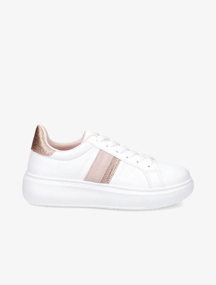 Baskets à détail paillettes et irisées - Rose