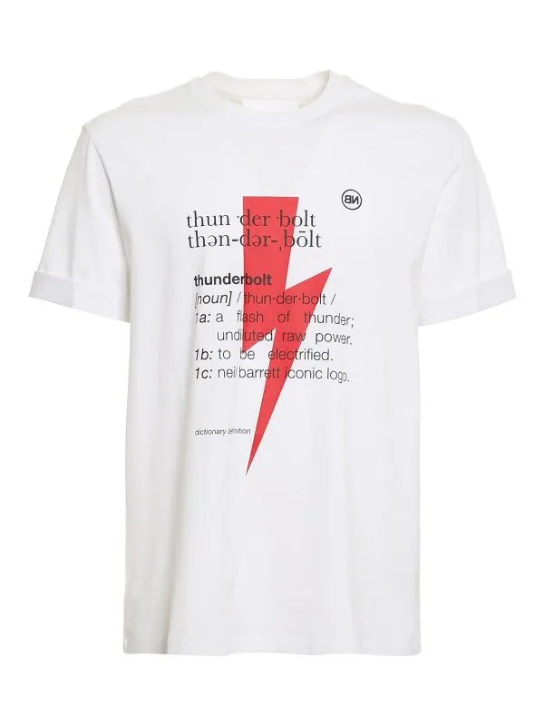 Neil Barrett T-Shirt - Thunderbolt - Blanc | PBJT897SQ514S1116