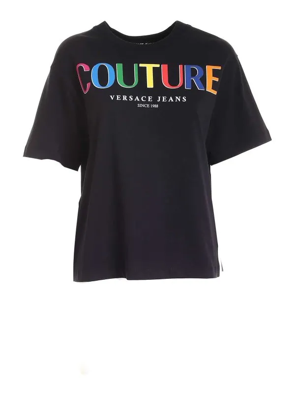 Versace Jeans Couture T-Shirt - Noir - Noir | 71HAHP02CJ00P899