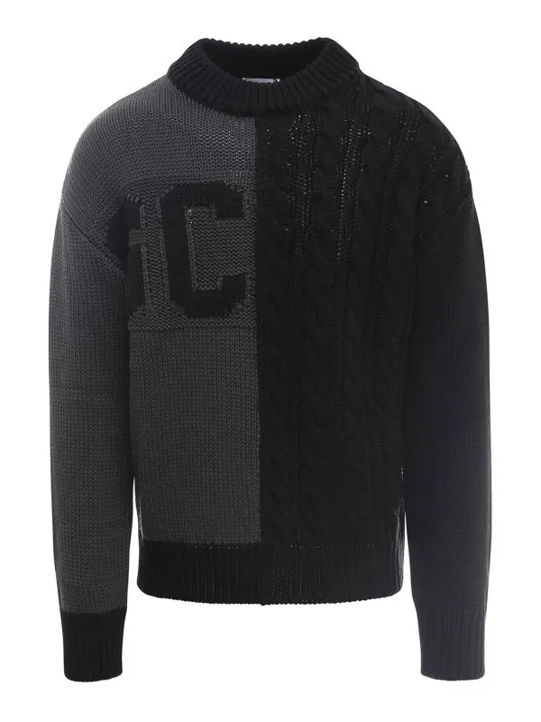 Gcds Pull Col Rond - Noir - Noir - Homme | FW22M02000167
