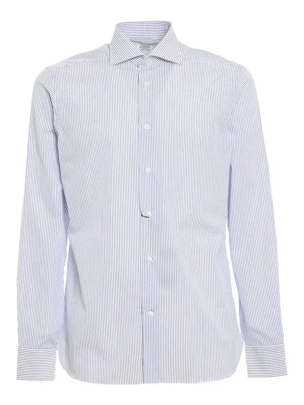 Borriello Napoli Chemise - A Rayures - Blanc - Homme | 140129