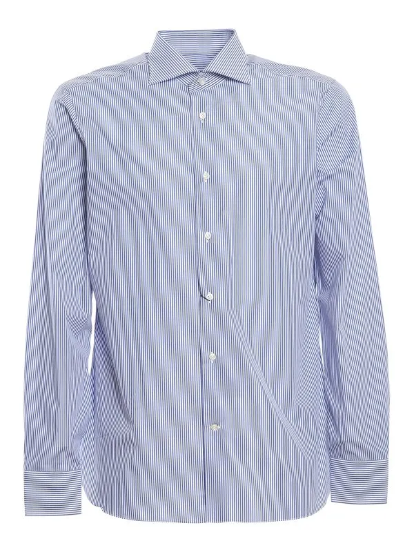 Borriello Napoli Chemise - A Rayures - Bleu - Homme | 140134