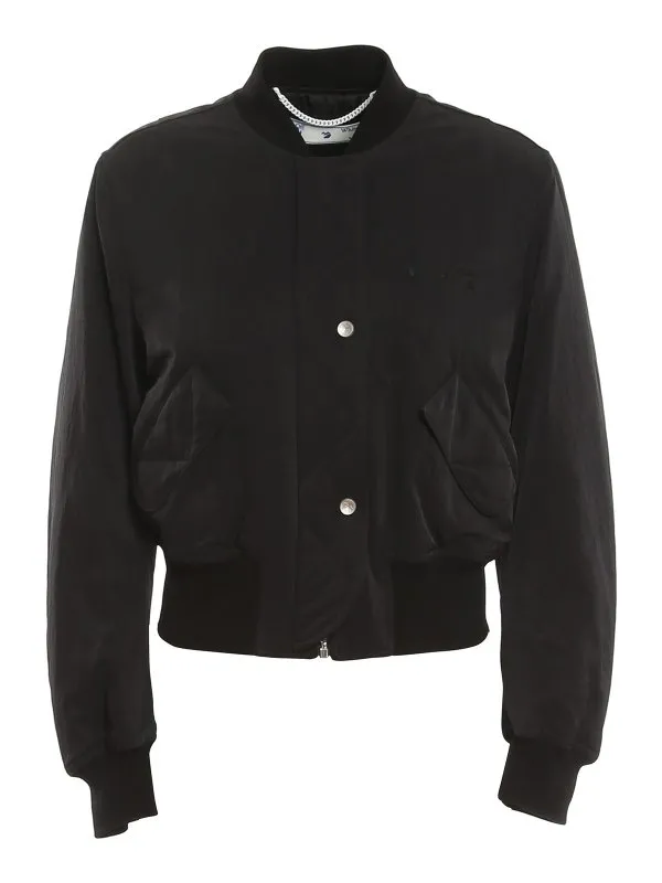 Off-White Bomber - Noir - Noir - Femme | OWEH017F21FAB0011000