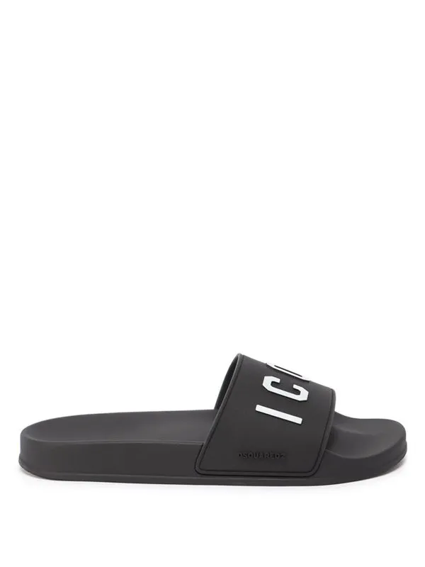 Dsquared2 Tongs - Icon - Noir - Homme | FFM0023172035162124