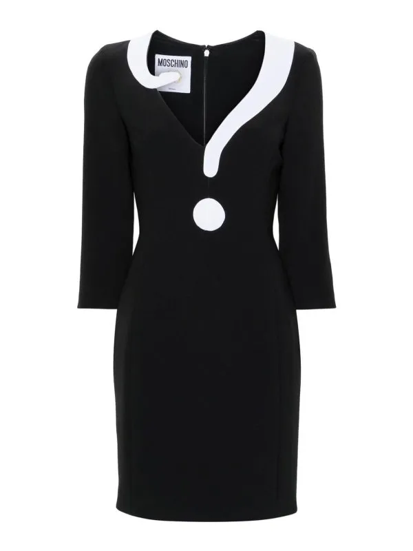 Moschino Robe Courte - Noir - Noir - Femme | 040604241555