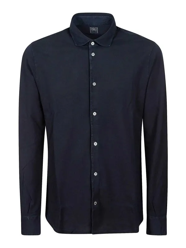 Fedeli Chemise - Robert - Bleu - Homme | 7UEF0123626 | thebs.com