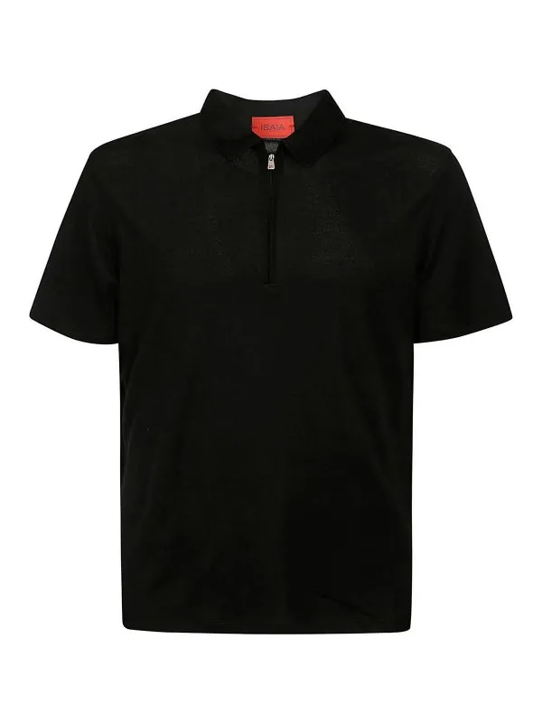 Isaia T-Shirt - Noir - Noir - Homme | MCI237JPRT1990 | thebs.com