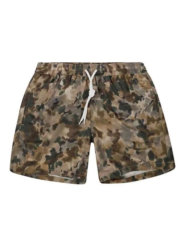 Massimo Alba Short De Bain - Vert Foncé - Homme | U0KITET6109S648