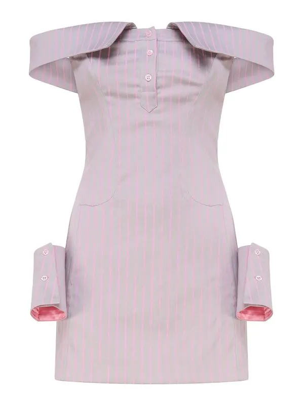 Poster Girl Robe Courte - Gris - Gris - Femme | SS24RTWDR094