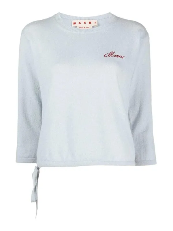 Marni Pull Col Rond - Bleu - Bleu - Femme | GCMD0472A0UFX32400B21