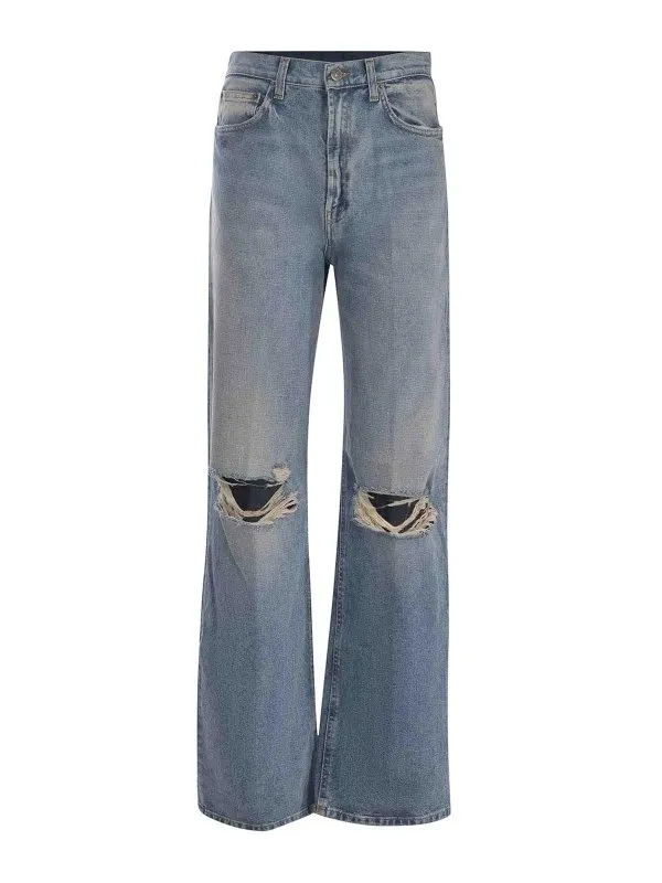 Dondup Jean Droit - Bleu Clair - Bleu Clair | DP777DFE253HP4800