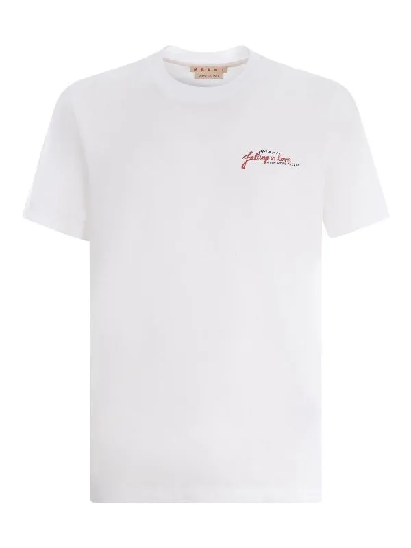 Marni T-Shirt - Blanc - Blanc - Homme | HUMU0198PGUSCV37H1W01