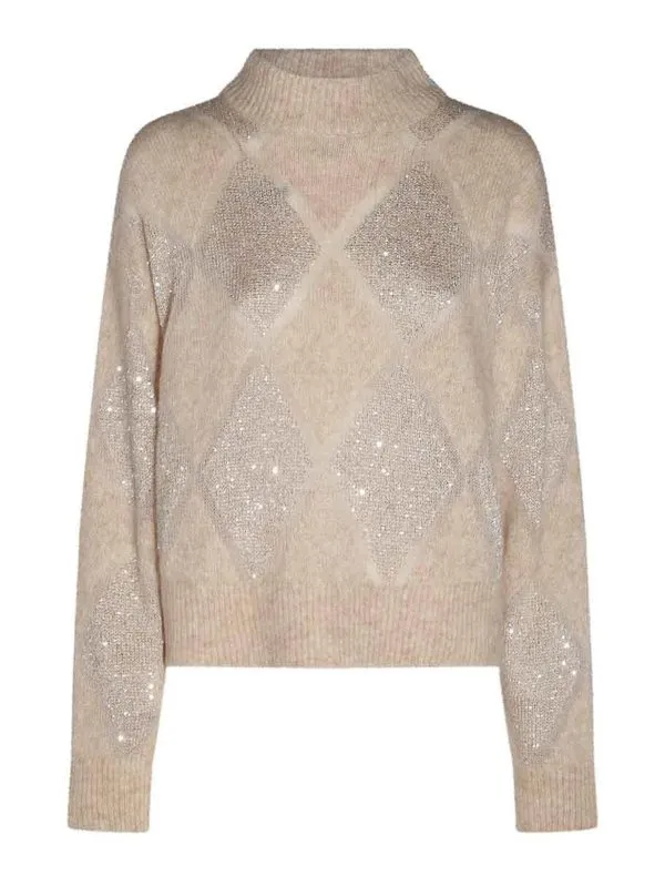 Brunello Cucinelli Pull Col Rond - Beige - Beige | MCM518804CQK82