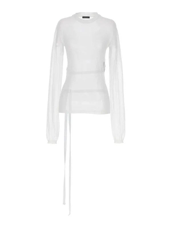 Ann Demeulemeester Pull Col Rond - Blanc | 2301WKN41KN008001