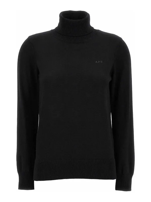 A.P.C. Pull Col Roulé - Noir - Noir - Femme | WVAWMF23322LZZ