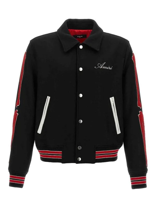 Amiri Bomber - Noir - Noir - Homme | AMOUVY1009BLACKRED