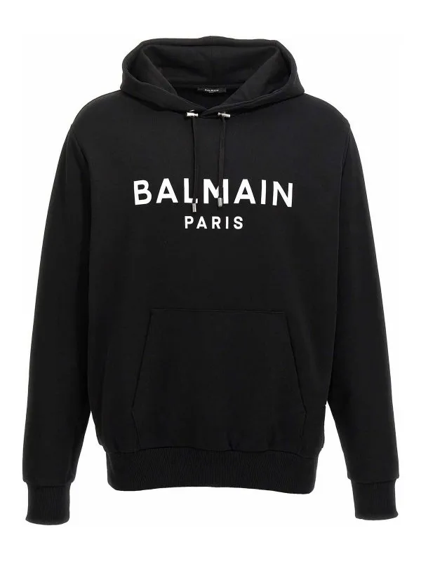 Balmain Sweat-Shirts - Blanc - Noir - Homme | DH1JR002BB65EAB