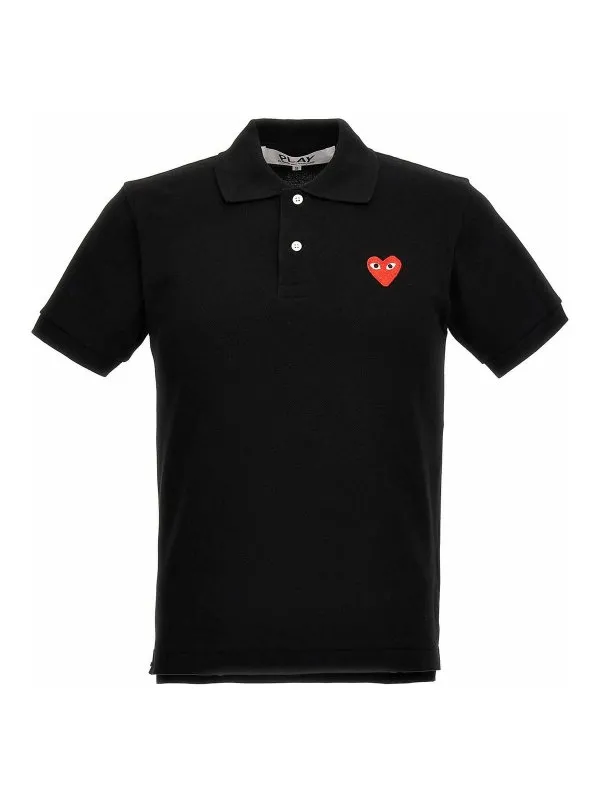 Comme des Garçons Play Polo - Noir - Noir - Homme | AXT0061