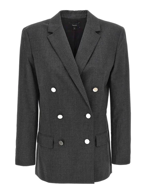 Theory Blazer - Gris - Gris - Femme | O0601103A08 | thebs.com